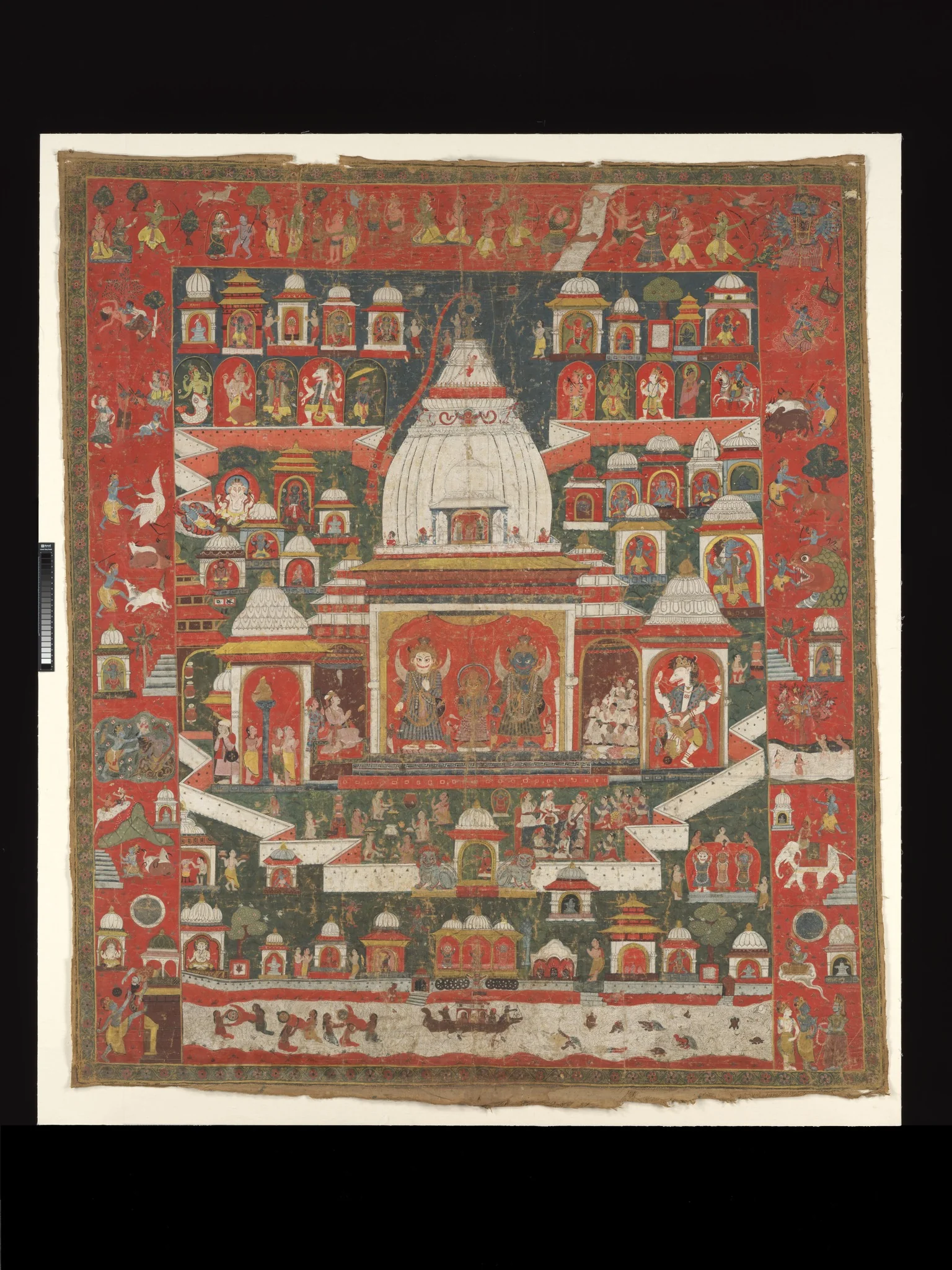 Worship of Lord Jagannatha in His Temple at Puri, detail