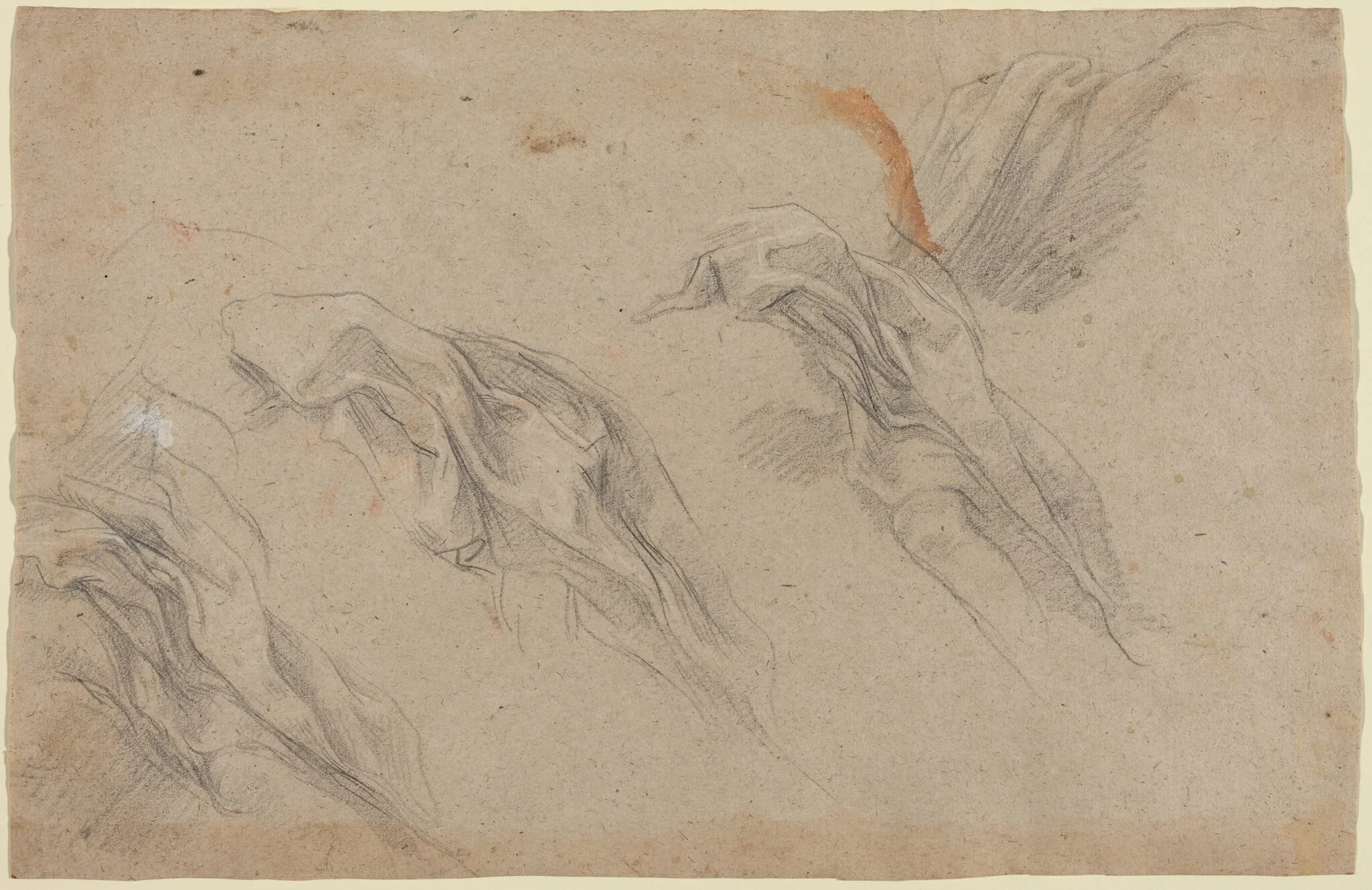 Drapery Studies [recto], detail