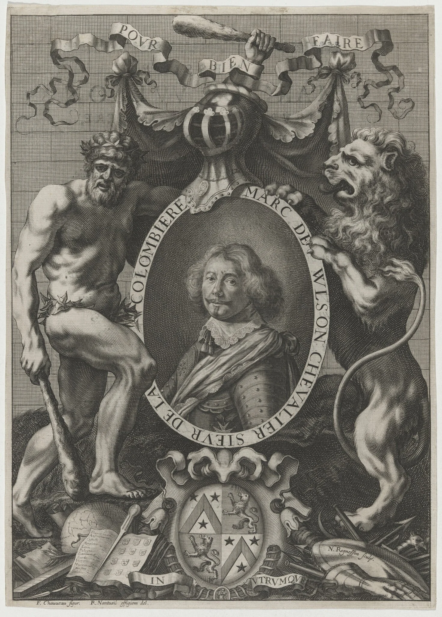 Marc de Wilson, Chevalier Sieur de la Colombiere, detail