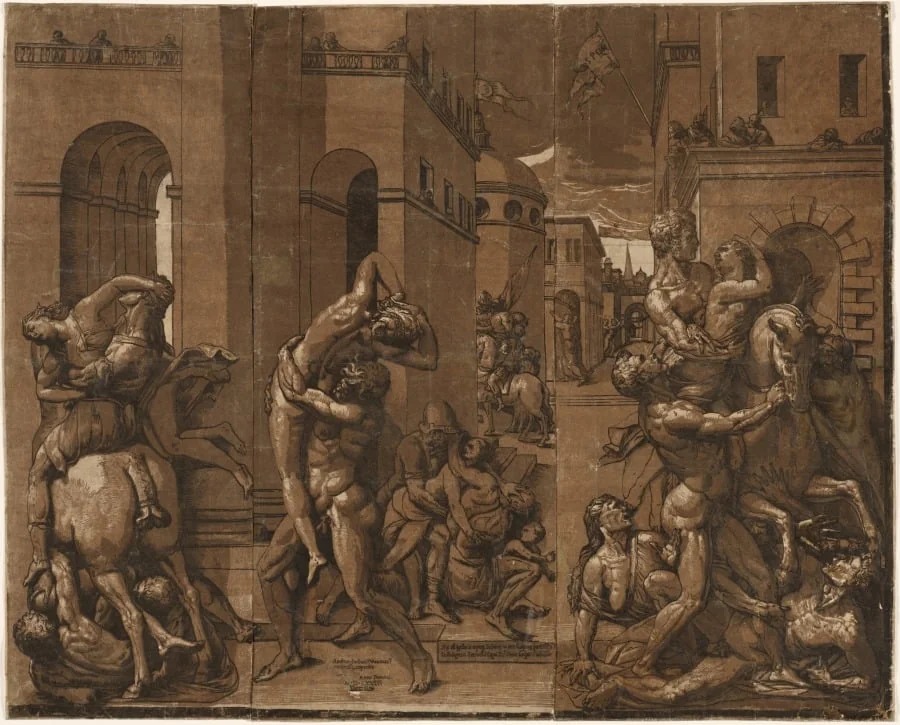 The Abduction of the Sabine Women, detail