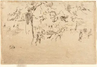 Saint James's Park, by James McNeill Whistler, ink, 1885