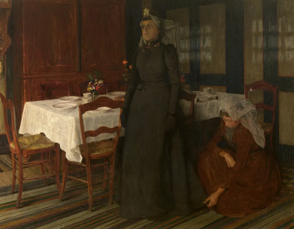 The Bridal Dress, by Charles Mertens, oil, 1902
