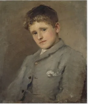 Portrait of Jack B. Yeats (1871-1957) as a Boy, detail