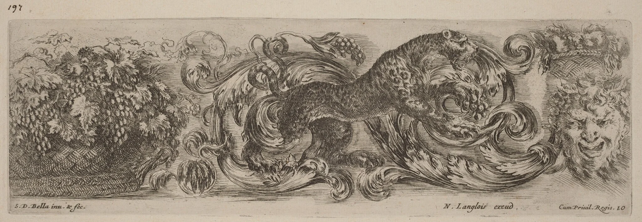 Ornamental Frieze with Leopard, detail