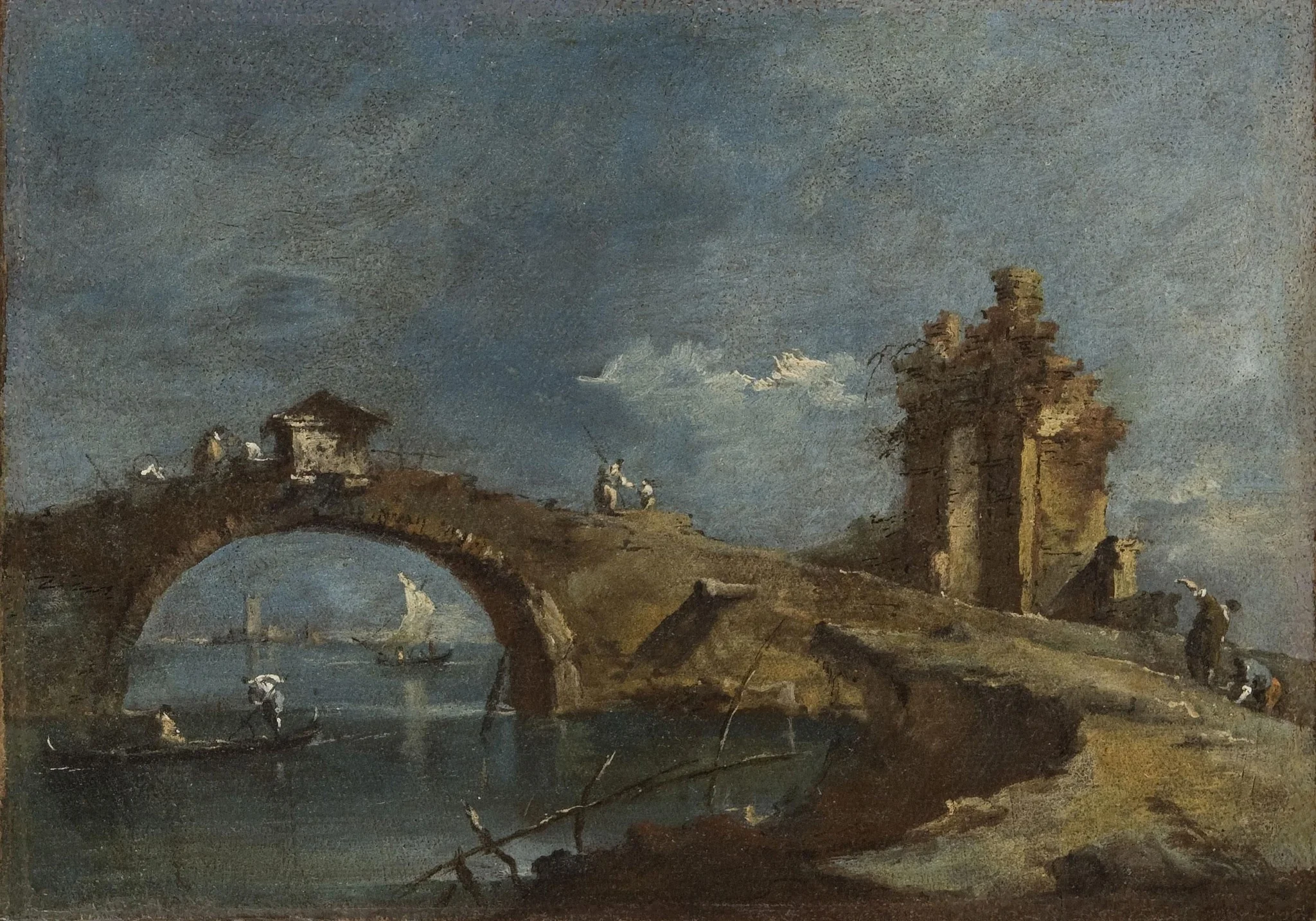 Capriccio with a Bridge, detail