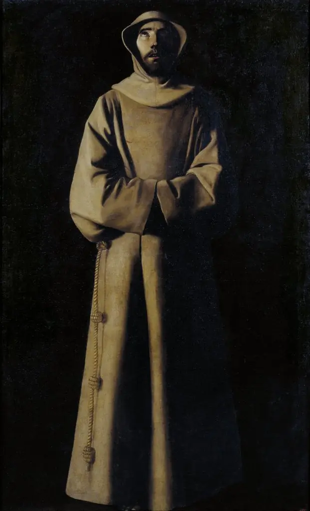 Saint Francis of Assisi according to Pope Nicholas V's Vision, by Francisco de Zurbarán, oil, 1640