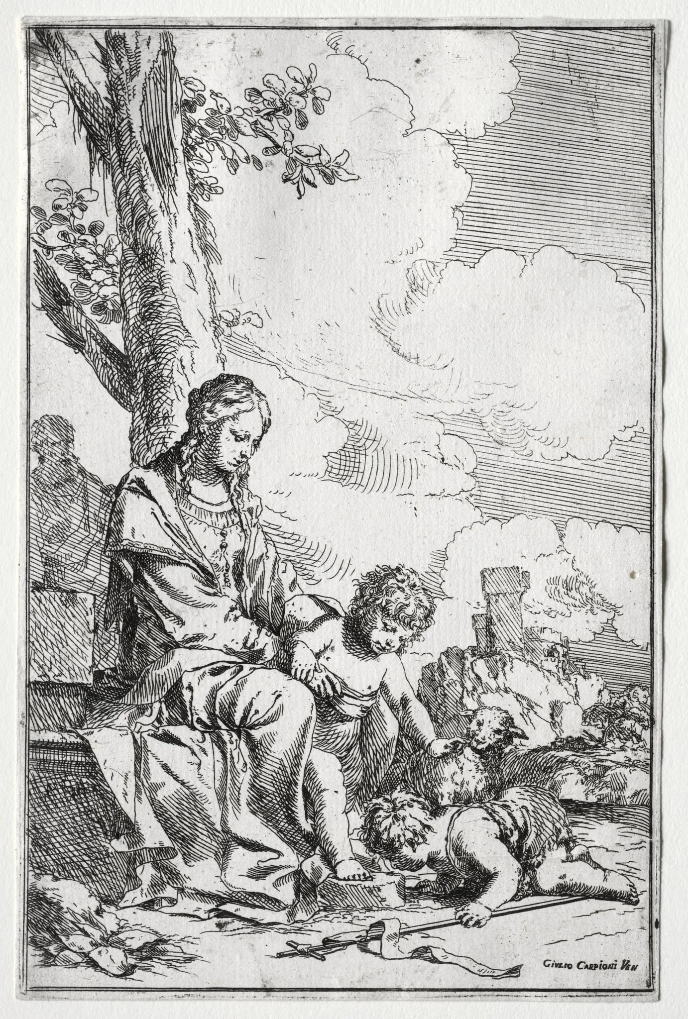 Holy Family with the Infant St. John, detail