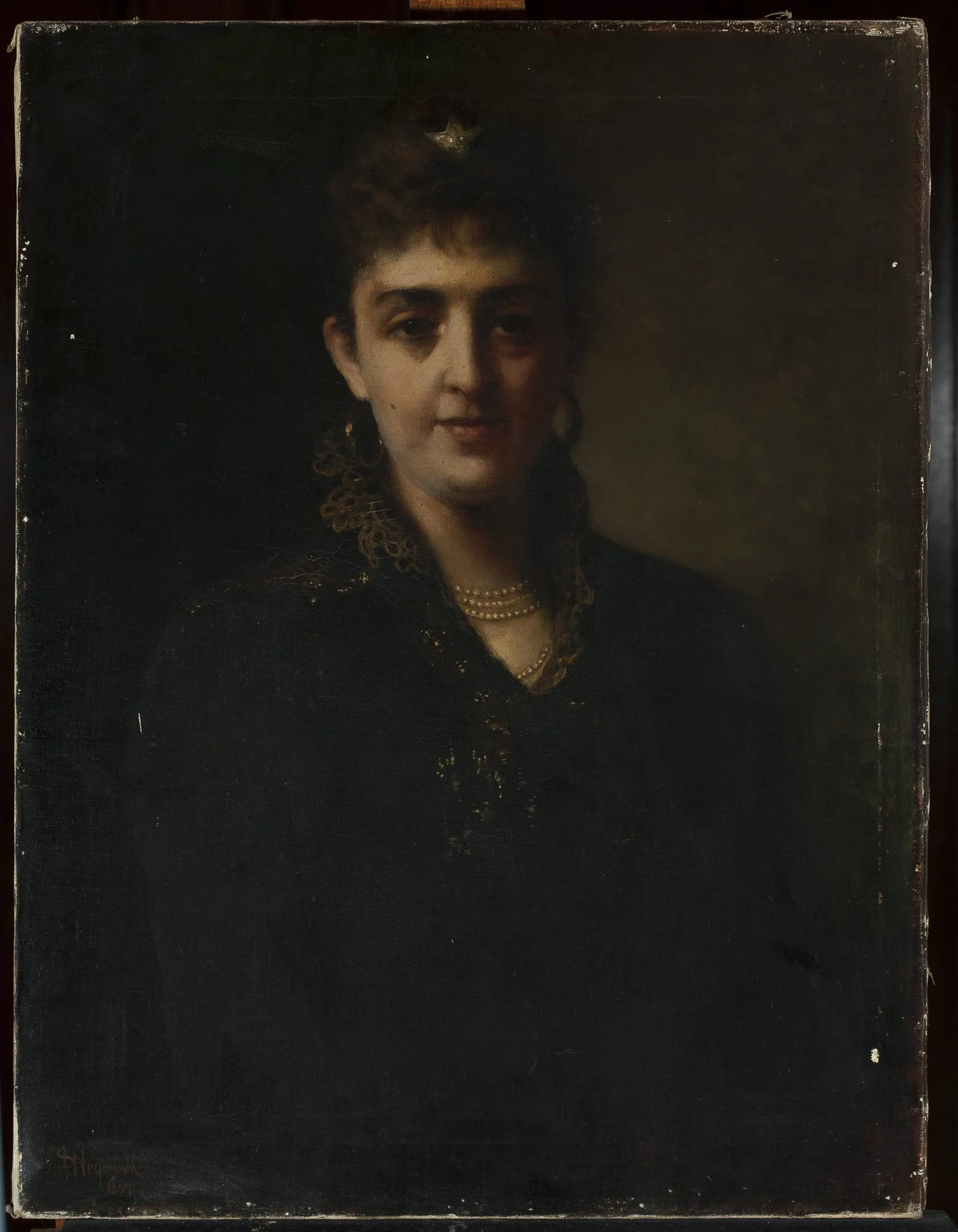 Portrait of a woman, detail