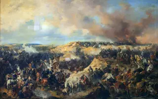 Battle of Kunersdorf on 1 August 1759, by Alexander von Kotzebue, oil, 1848