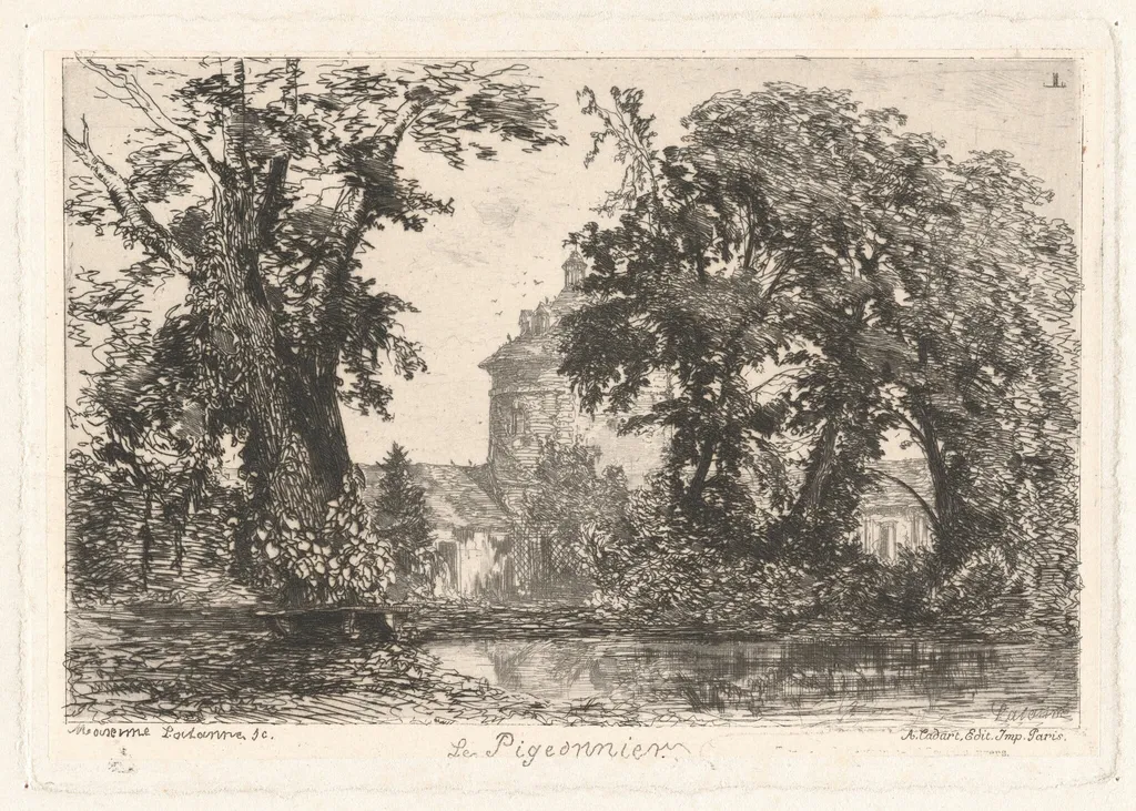 Le Pigeonnier, by Maxime Lalanne, ink, 1869