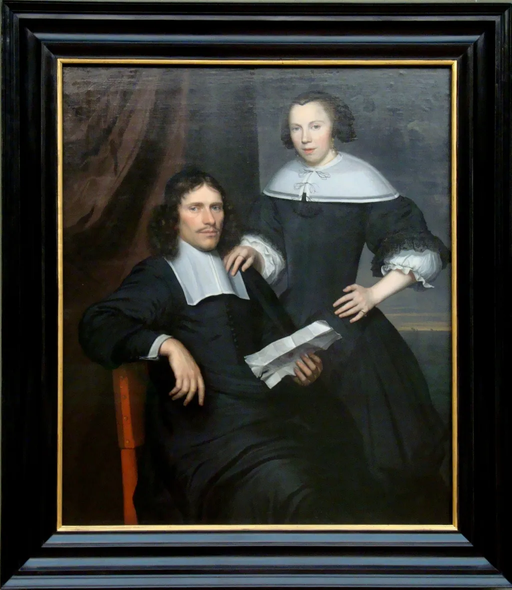 Portrait of an unknown couple, by Wallerant Vaillant, paint, 1670