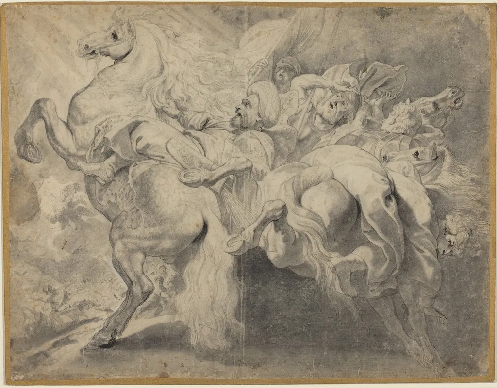The Defeat of Sennacherib, by Pieter Claesz Soutman, ink, 1619