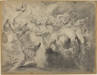 The Defeat of Sennacherib, by Pieter Claesz Soutman, ink, 1619