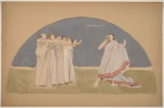 Study for a Lunette, by Charles Sprague Pearce, gouache, 1894