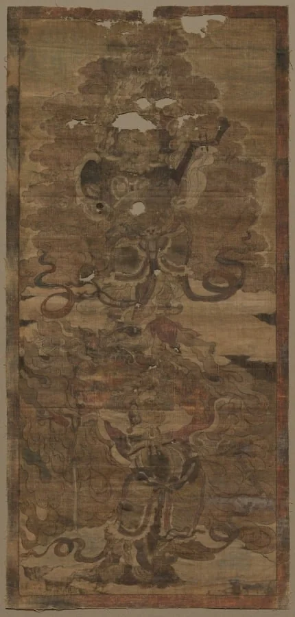 Guardian Kings: Dhrtarastra and Virupaksa, detail