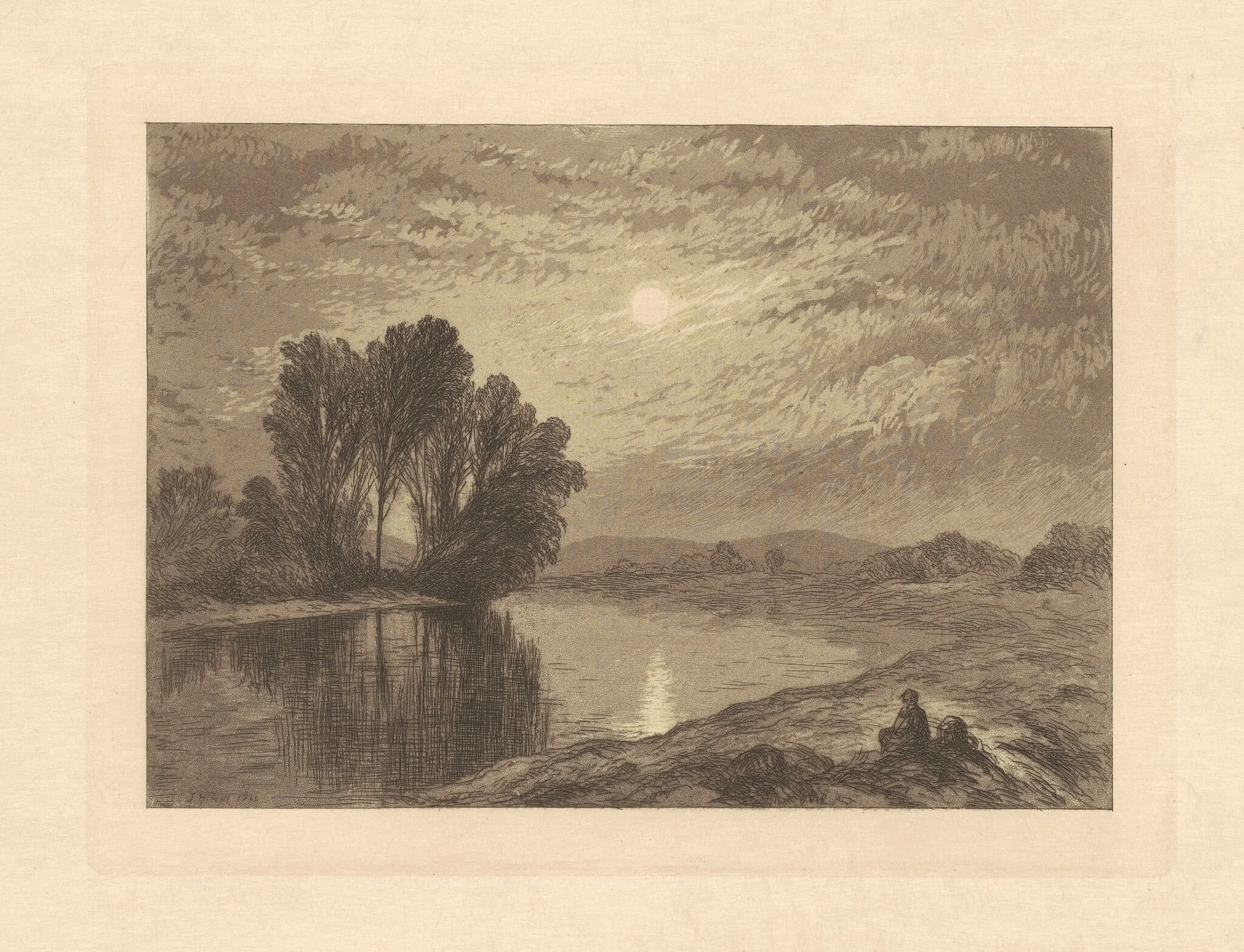 Moonlight on the Androscoggin, detail
