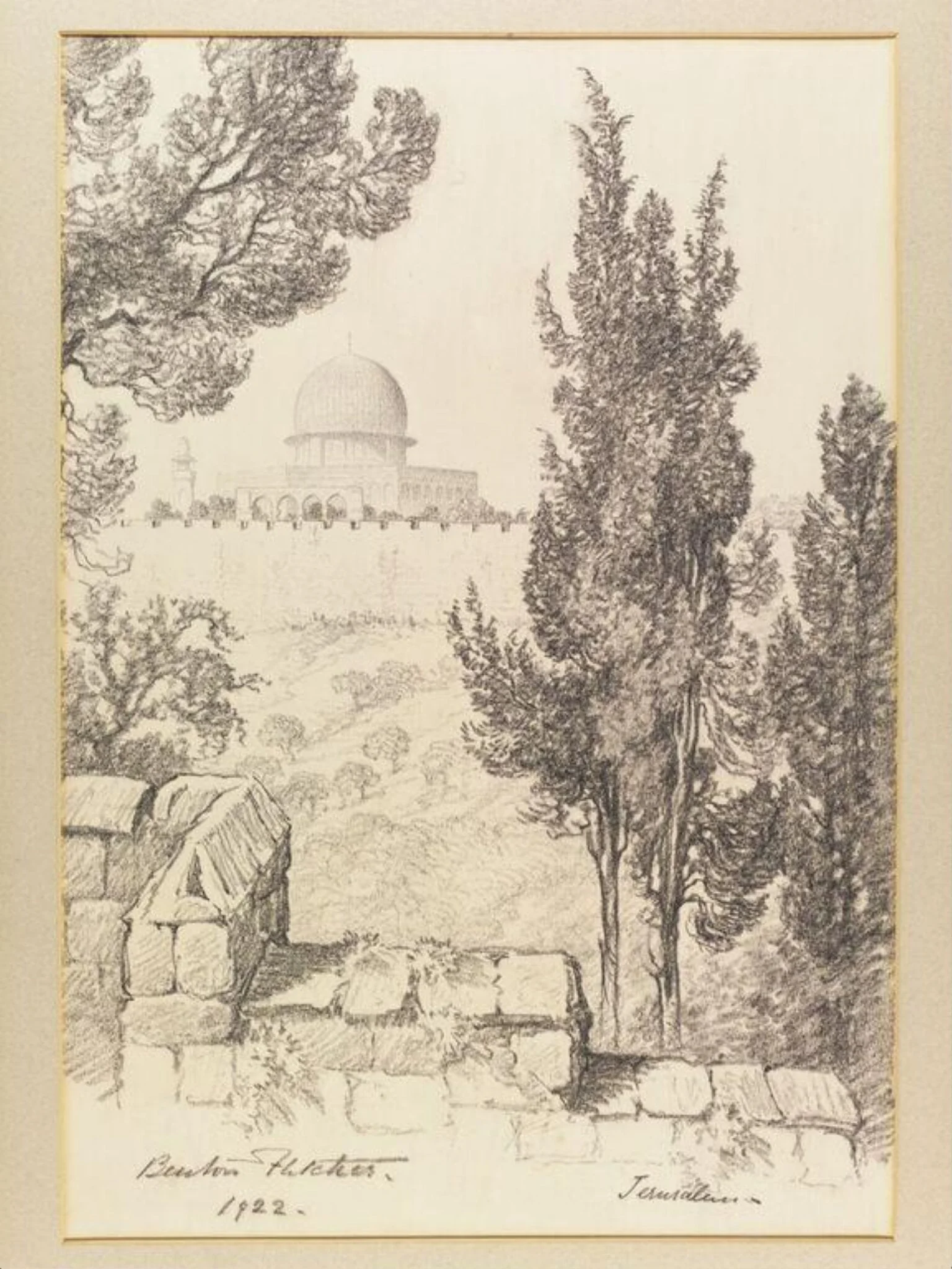 The Dome of the Rock, from the Mount of Olives, detail