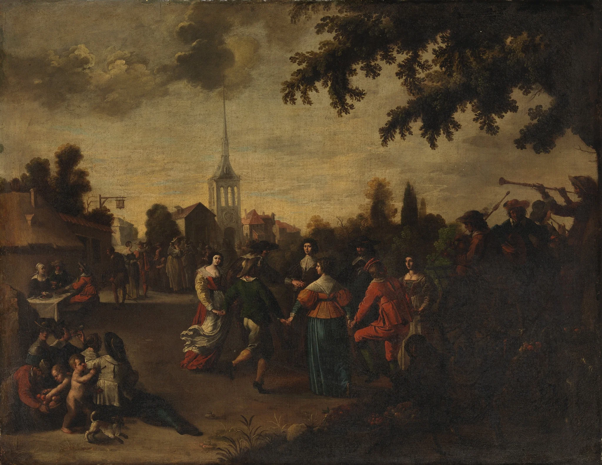Village Merrymaking, detail