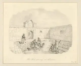 The Hot Spring at Sitacoon, by Robert Captain Smith, 1830