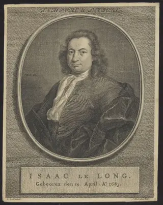 Portrait of Isaac le Long, by Houbraken Jacob, unspecified, 1750