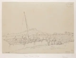 The Praya Grande, Macau, by George Chinnery, 6