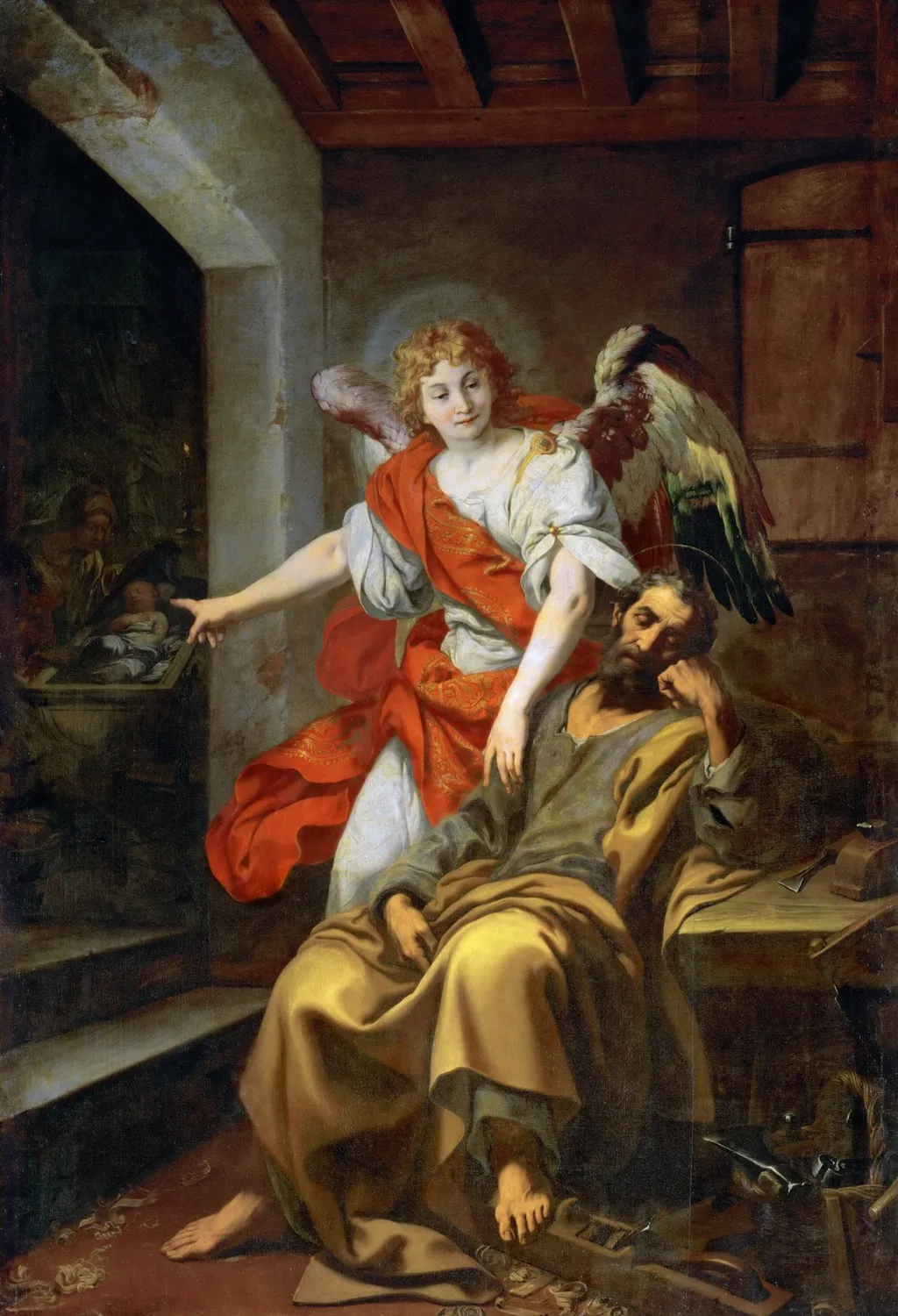 The Dream of Saint Joseph, by Daniele Crespi, unspecified, 1620