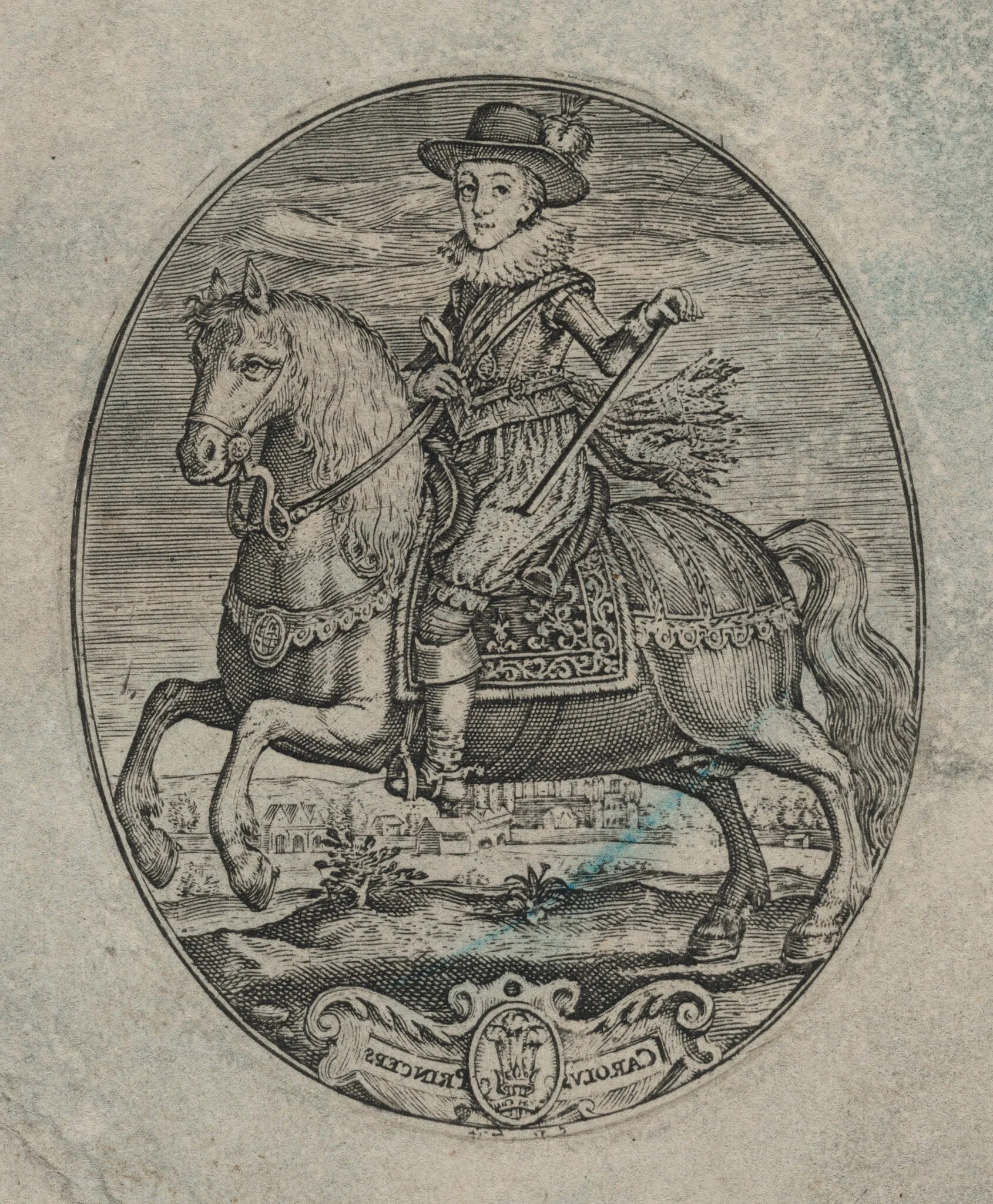 Charles I, King of England, On Horseback [bottom half], detail