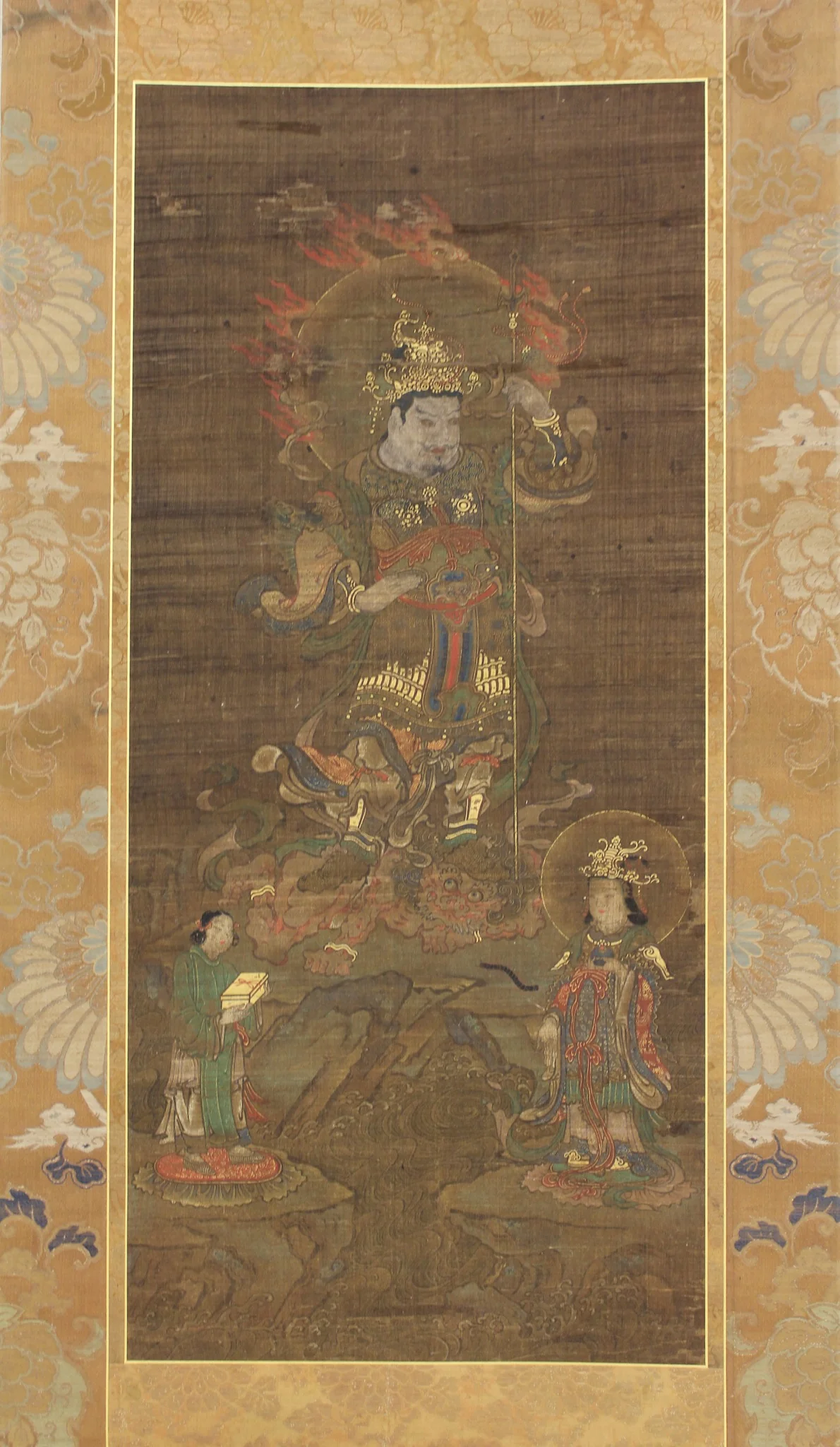 Mount Kurama Mandala: Bishamonten Triad (Kuramayama mandara: Bishamonten sanzonzō), detail