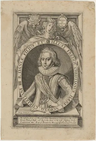 Frederick Christian of Denmark, by Renold Elstrack, ink, 1598