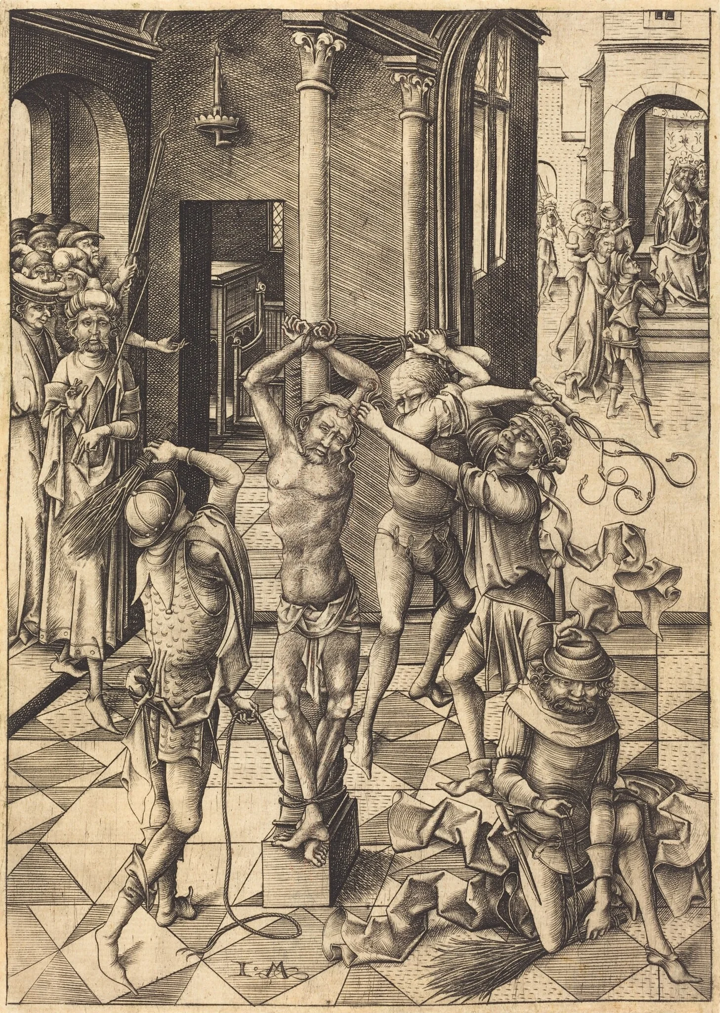 The Flagellation, detail