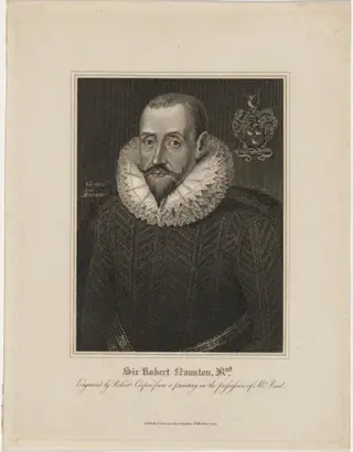 Sir Robert Naunton, Secretary of State for James I, by Robert Cooper, ink, 1806