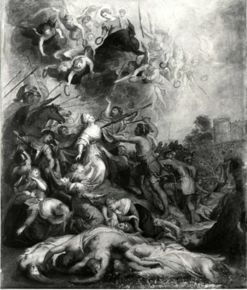 The Martyrdom of St Ursula and the Eleven Thousand Maidens, detail