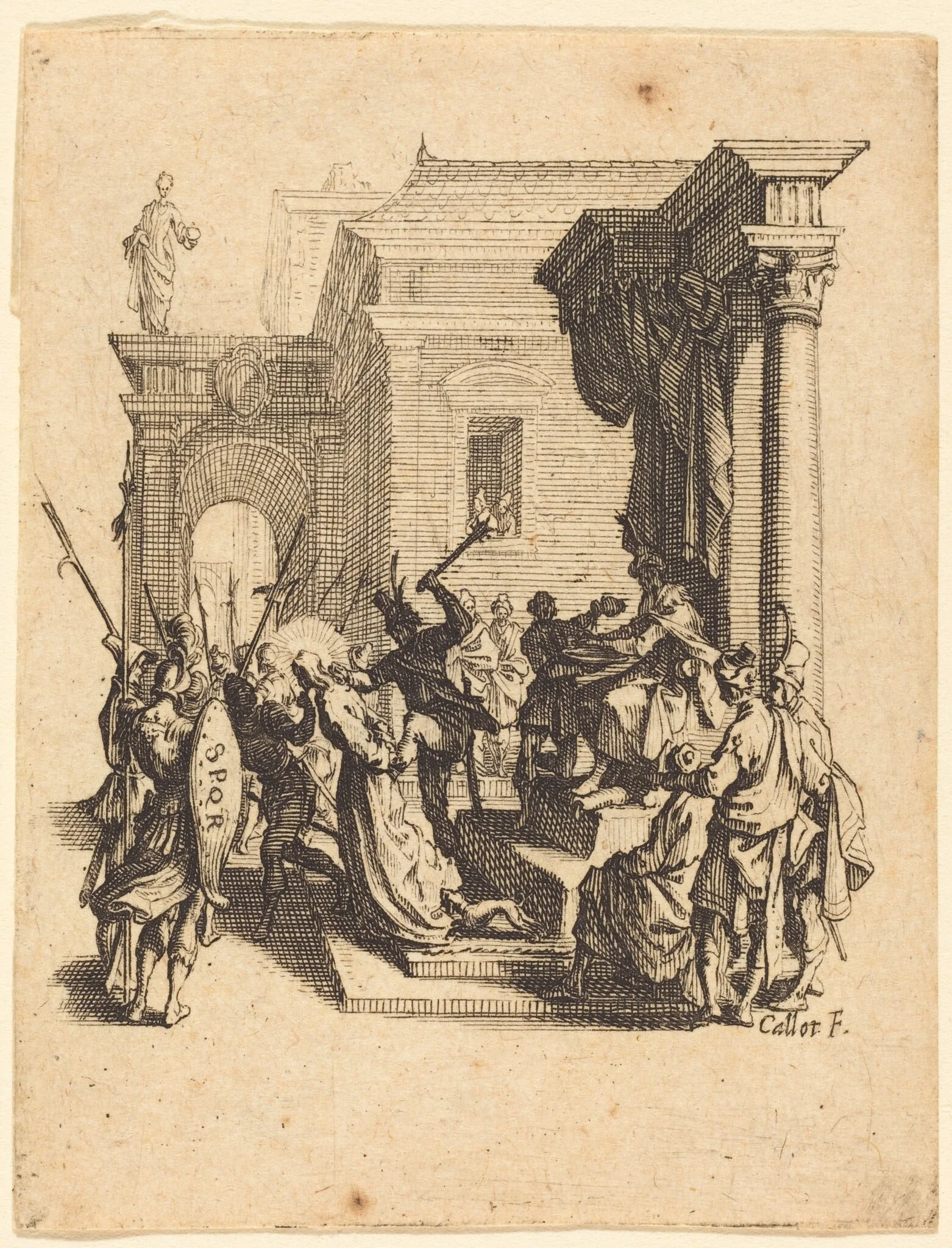 Christ Condemned to Death by Pilate, detail