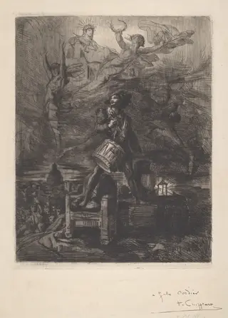 La France Libératrice, by François-Nicolas Chifflart, ink, 1859