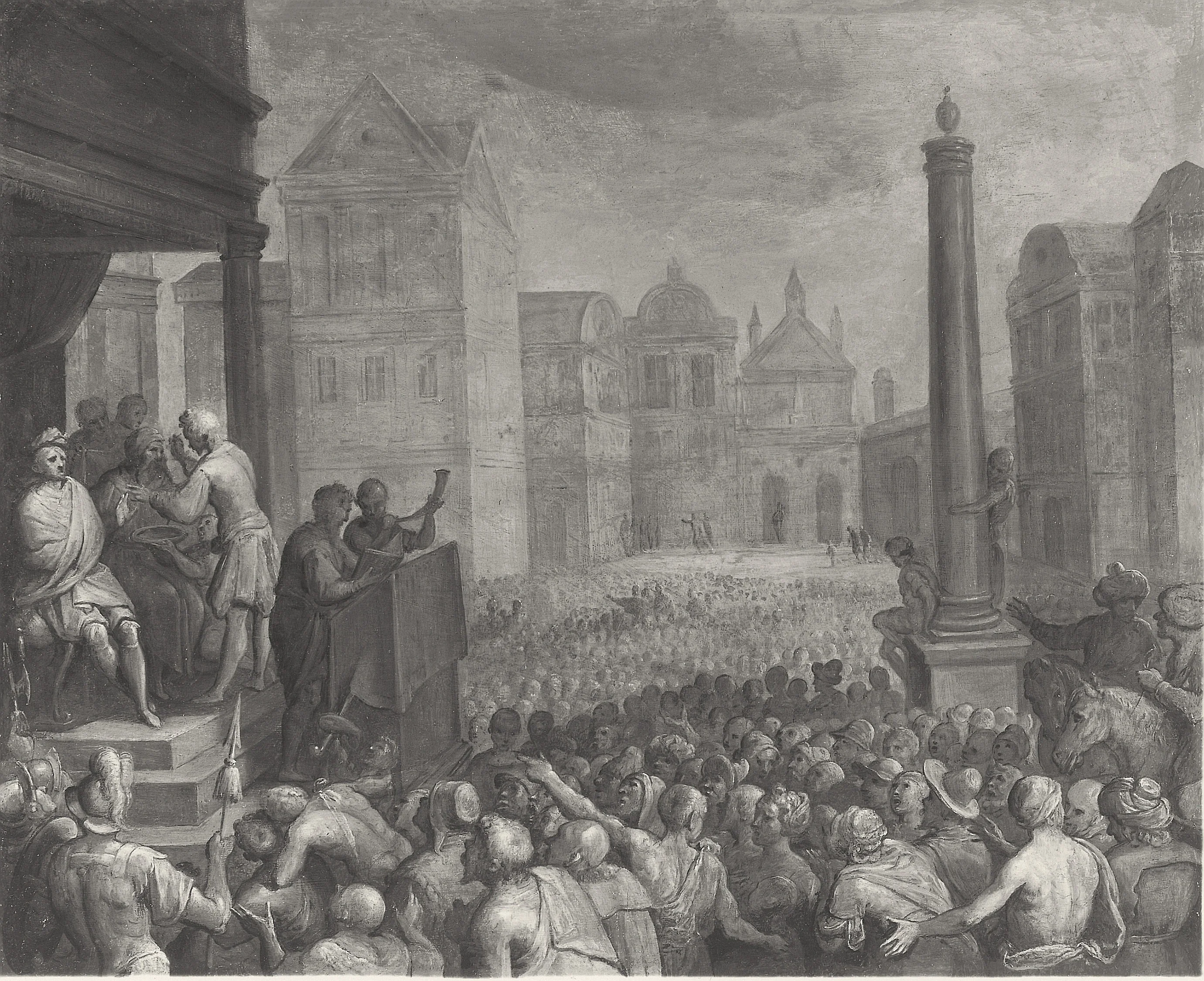 The Judgement of Zaleucus, detail
