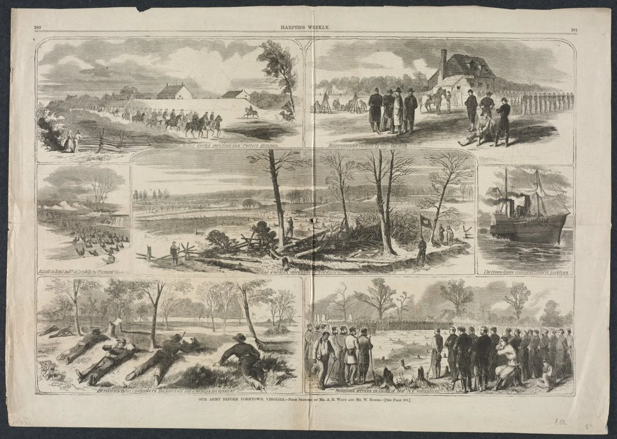 Our Army before Yorktown, Virginia, detail