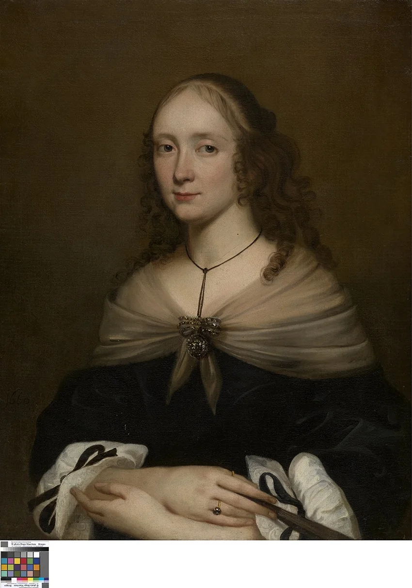 Portret van een vrouw, detail
