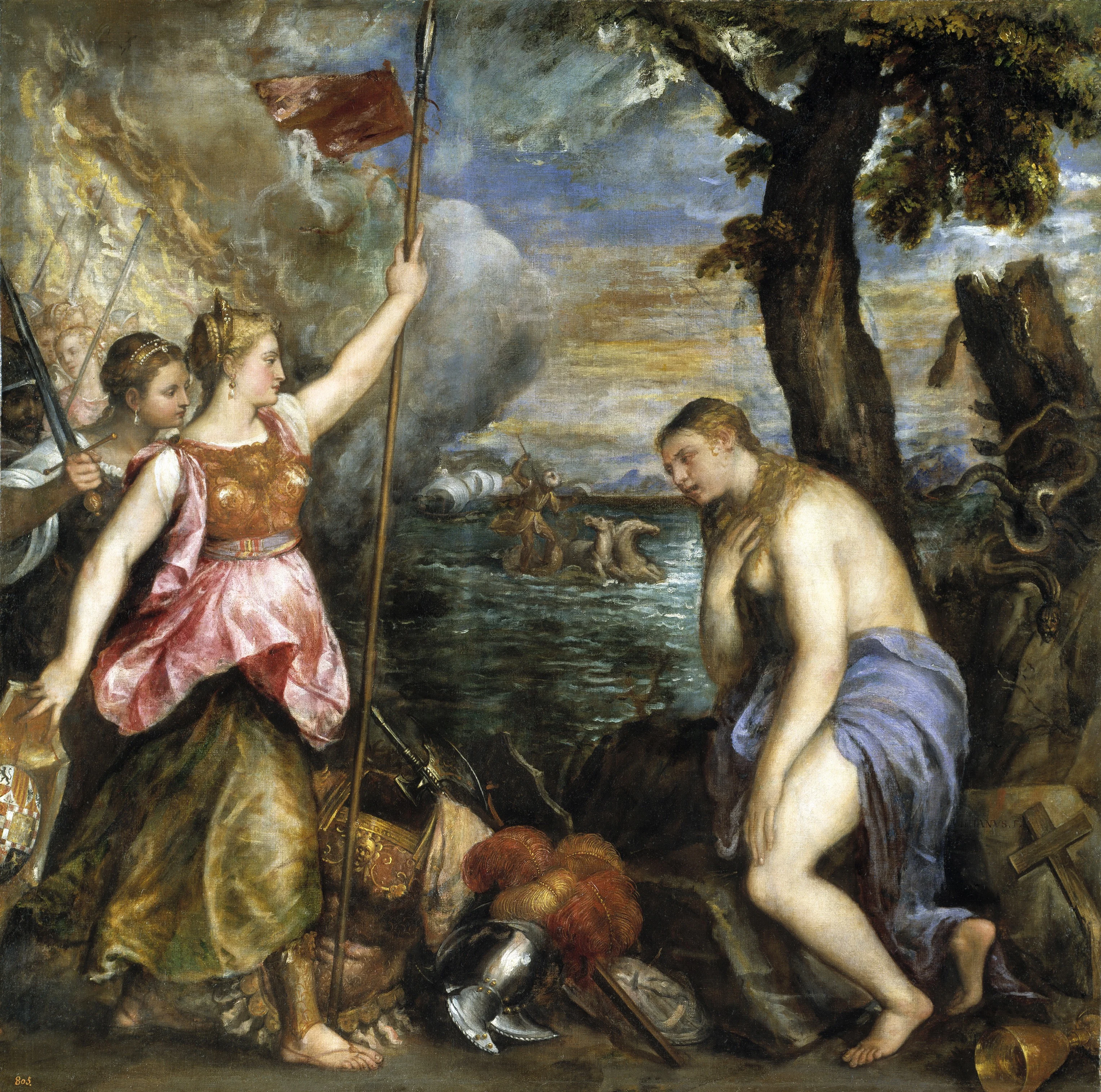 Religion saved by Spain, detail