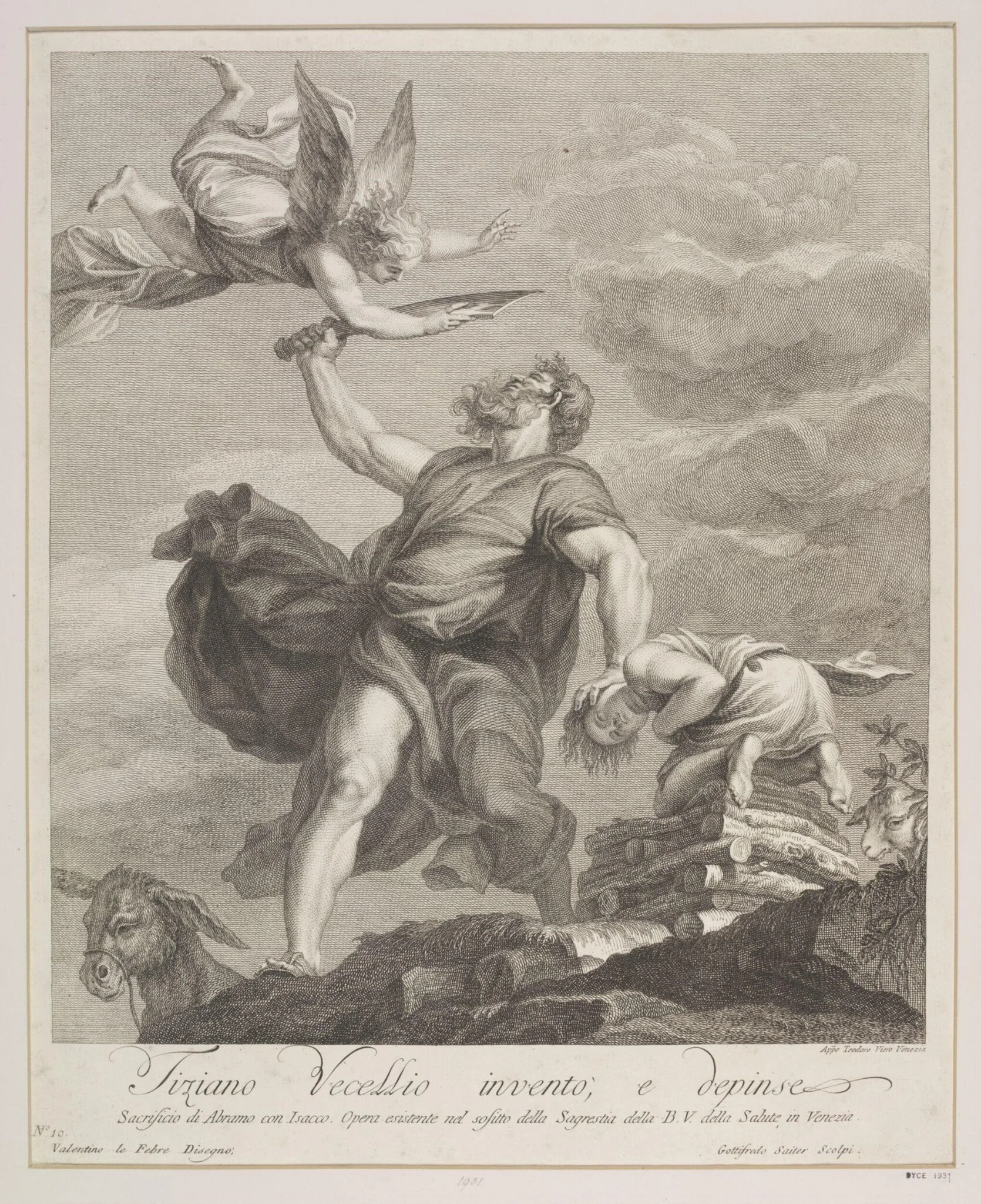 Abraham offering Isaac, detail