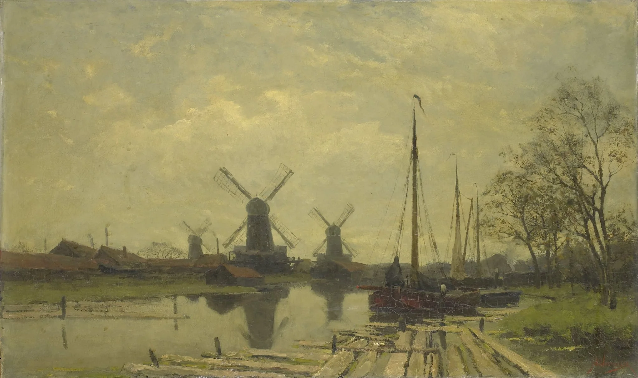 Waterway near the Baarsjes, Amsterdam, detail