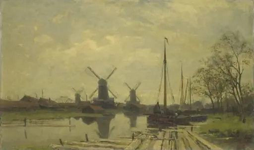Waterway near the Baarsjes, Amsterdam, by Jan Hillebrand Wijsmuller, unspecified, 1880