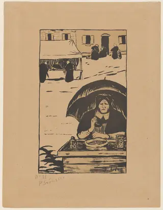 The Street Vendor (La Marchande ambulante), by Paul Sérusier, ink, 1895