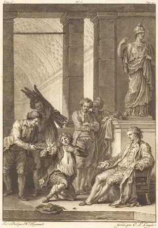 Le paysan, by Charles Louis Lingée, ink, 1784