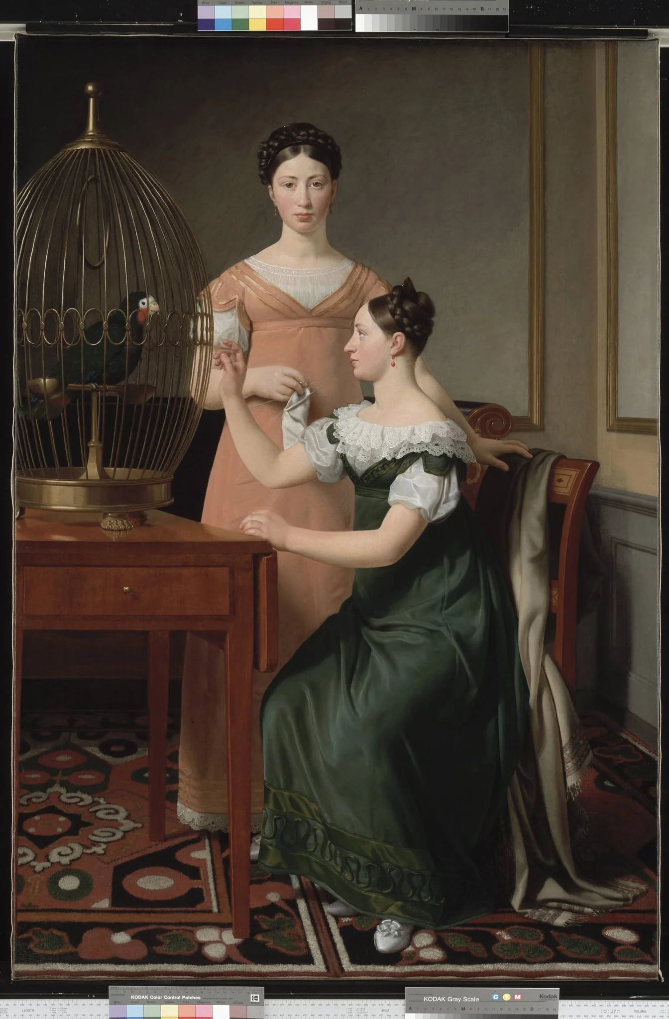 Mendel Levin Nathanson's Elder Daughters, Bella and Hanna, detail