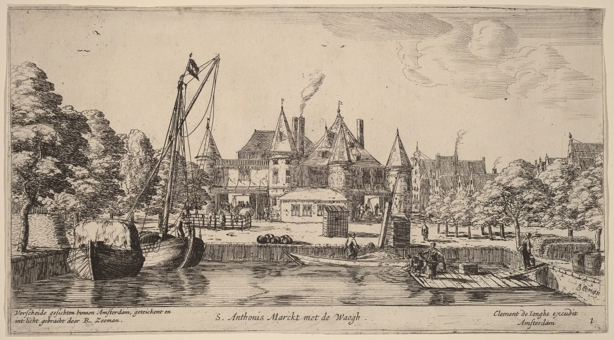 Nieuwmarkt with St. Anthoniswaag (S. Anthoni s Marckt met de Waegh), detail