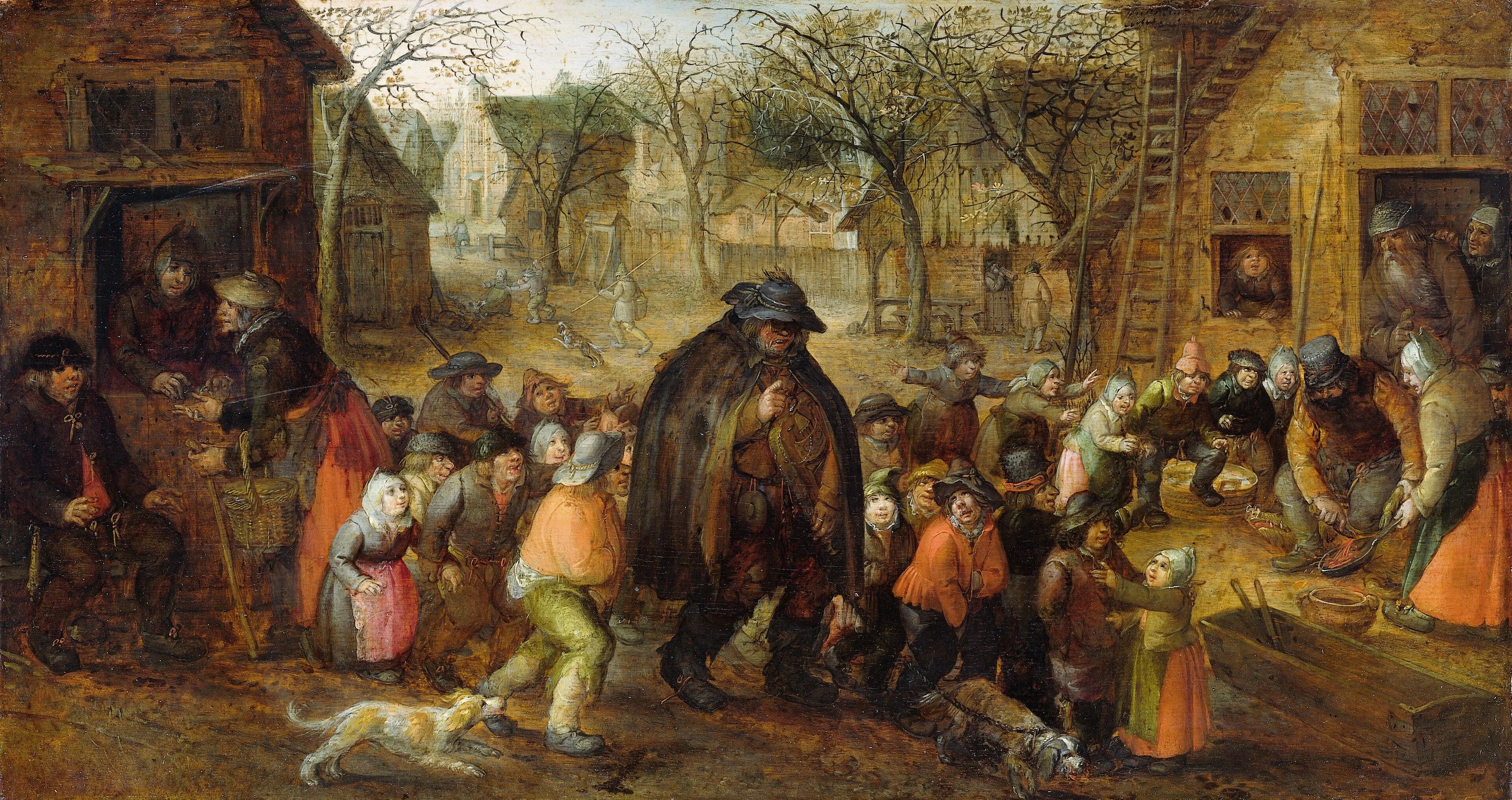 The hurdy-gurdy player, detail