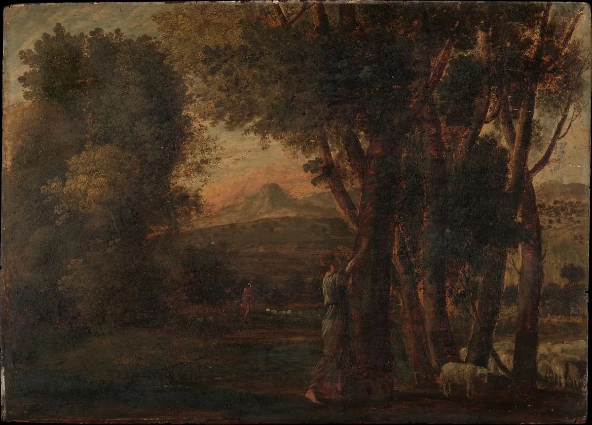Landscape with Erminia, detail