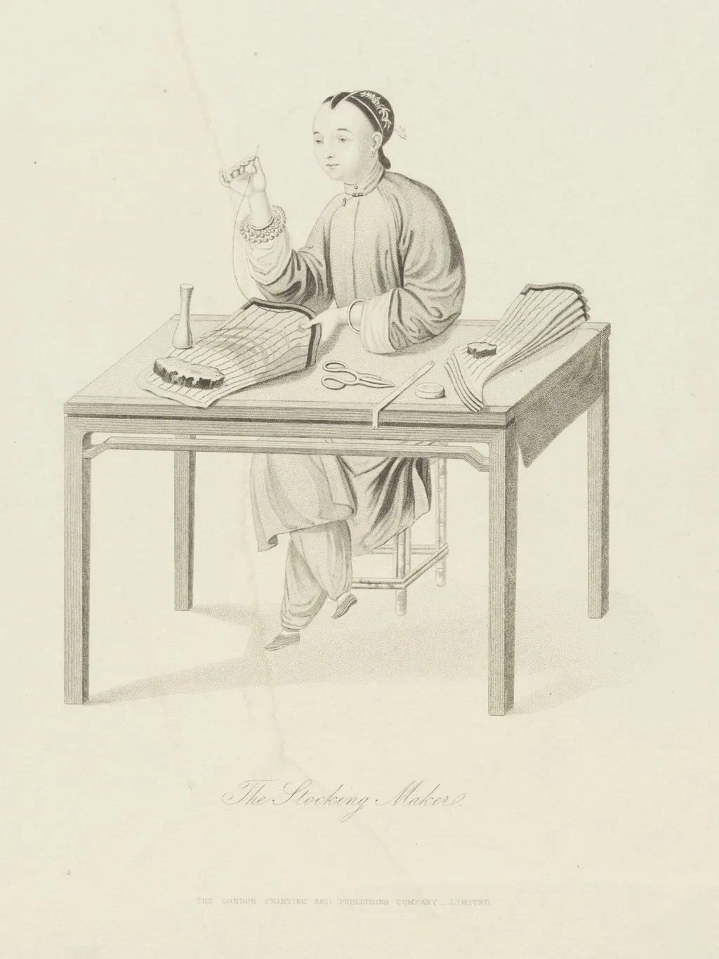 The Stocking-Maker, by The London Printing and Publishing Company, ink, 1814