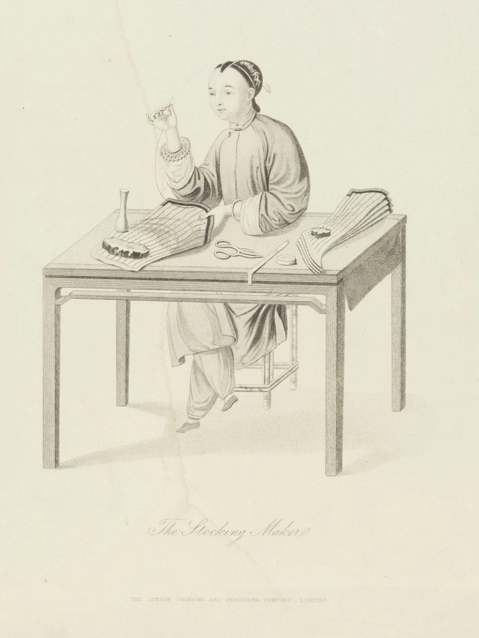 The Stocking-Maker, detail