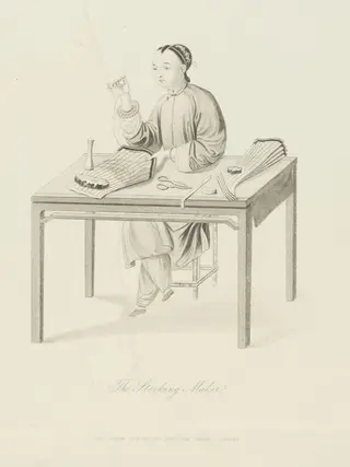 The Stocking-Maker, by The London Printing and Publishing Company, ink, 1814